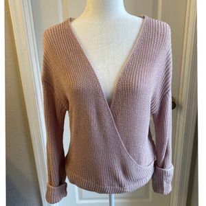 Blush pink open back Sweater